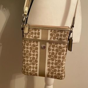 Coach coated canvas crossbody bag